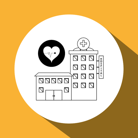 Hospital concept with icon design, vector illustration 10 eps graphic.のイラスト素材