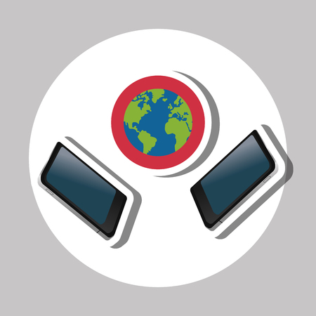 Smartphone concept with icon design, vector illustration 10 eps graphic.のイラスト素材