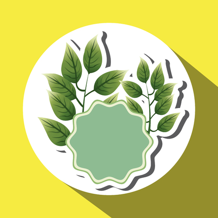 Tropical leaves concept with icon design, vector illustration 10 eps graphic.のイラスト素材