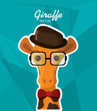Giraffe concept with icon design, vector illustration 10 eps graphic.のイラスト素材