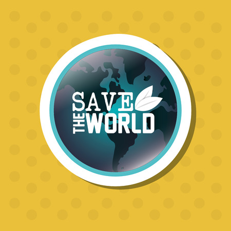 Save world concept with icon design, vector illustration 10 eps graphicのイラスト素材