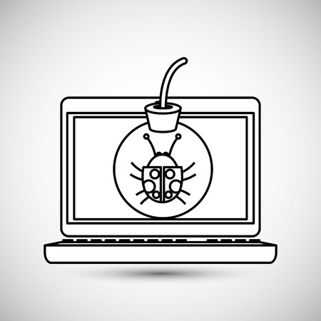 Cyber Security Antivirus concept with icon design, vector illustration 10 eps graphic.のイラスト素材