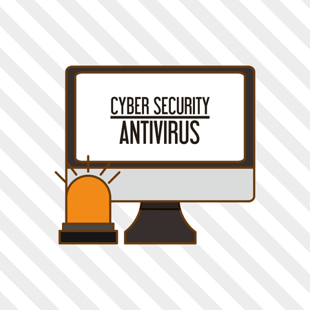 Cyber Security Antivirus concept with icon design, vector illustration 10 eps graphic.のイラスト素材