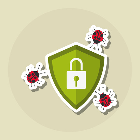 Cyber Security Antivirus concept with icon design, vector illustration 10 eps graphic.のイラスト素材