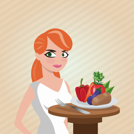 Organic food concept with icon design, vector illustration 10 eps graphic.のイラスト素材