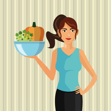 Organic food concept with icon design, vector illustration 10 eps graphic.のイラスト素材