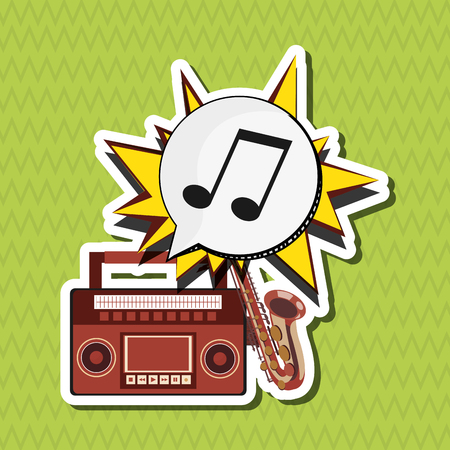 Music concept with icon design, vector illustration 10 eps graphic.のイラスト素材