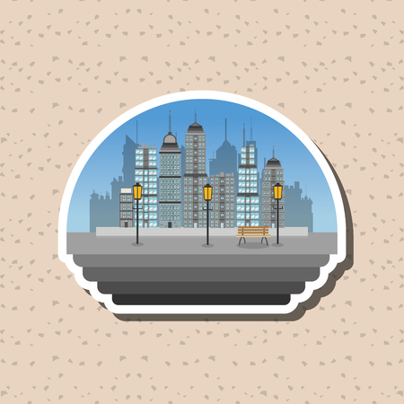 City  concept with icon design, vector illustration 10 eps graphic.のイラスト素材