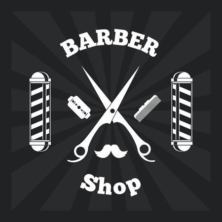 Barber shop concept with icon design, vector illustration 10 eps graphic.のイラスト素材