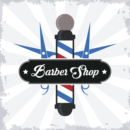 Barber shop concept with icon design, vector illustration 10 eps graphic.のイラスト素材