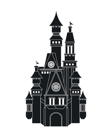 Castle concept with icon design, vector illustration 10 eps graphic.のイラスト素材