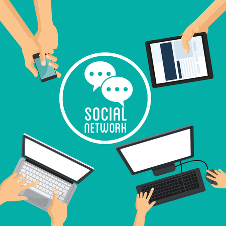 Social media  concept with icon design, vector illustration 10 eps graphic.のイラスト素材