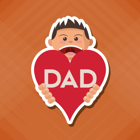 Fathers day concept with icon design, vector illustration 10 eps graphic.のイラスト素材