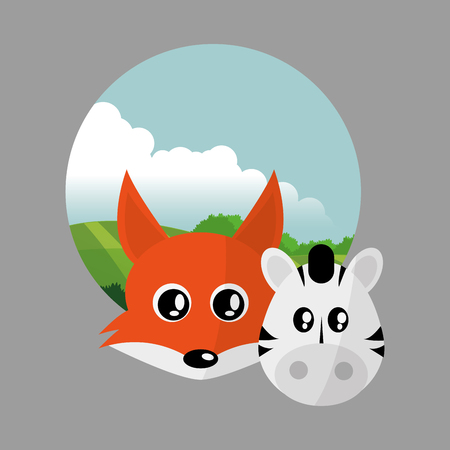 Animal concept with icon design, vector illustration 10 eps graphic.のイラスト素材