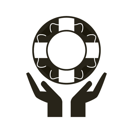 Help concept with icon design, vector illustrationのイラスト素材