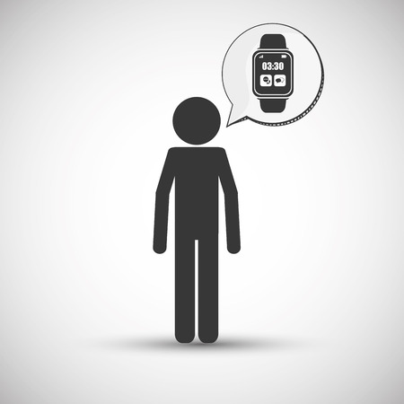 Wearable technology concept with icon design, vector illustration 10 eps graphic.のイラスト素材