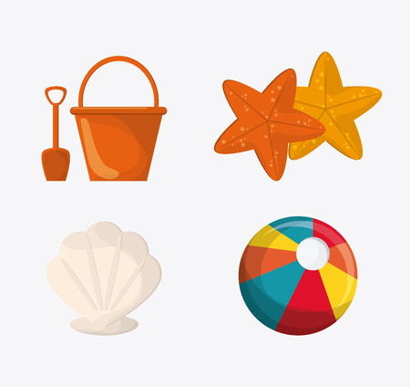Summer concept with icon design, vector illustration 10 eps graphic.のイラスト素材