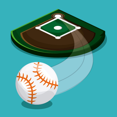 Baseball concept with icon design, vector illustration 10 eps graphic.のイラスト素材