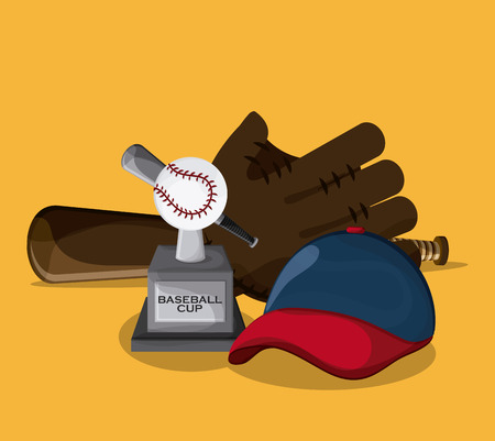 Baseball concept with icon design, vector illustration 10 eps graphic.のイラスト素材