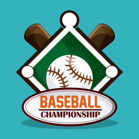 Baseball concept with icon design, vector illustrationのイラスト素材