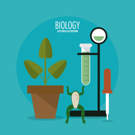 Biology concept with icon design, vector illustrationのイラスト素材