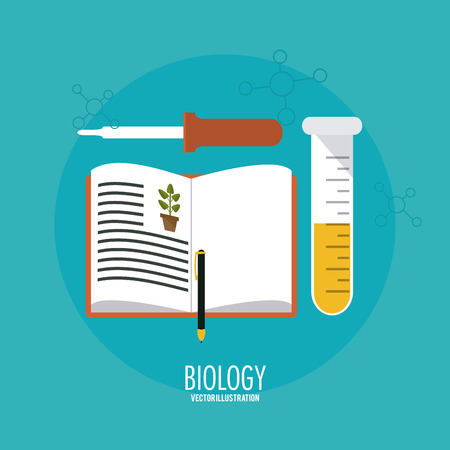 Biology concept with icon design, vector illustrationのイラスト素材
