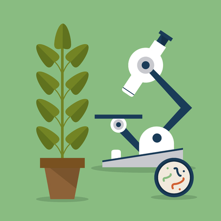 Biology concept with icon design, vector illustrationのイラスト素材