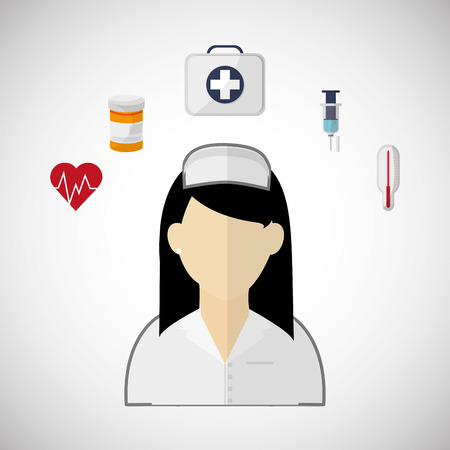 Medical care concept with icon design, vector illustration 10 eps graphic.のイラスト素材