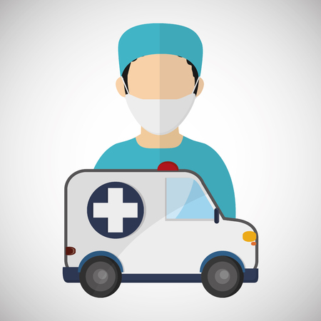 Medical care concept with icon design, vector illustration 10 eps graphic.のイラスト素材