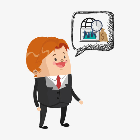 Business concept with icon designのイラスト素材