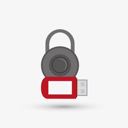 Security system concept with icon design, vector illustration 10 eps graphic.のイラスト素材