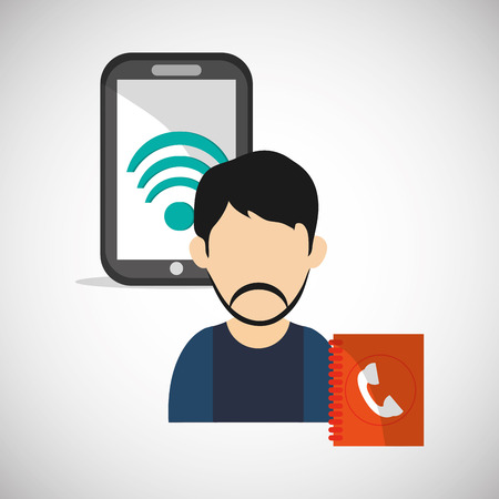 Communication concept with icon design, vector illustration 10 eps graphic.のイラスト素材