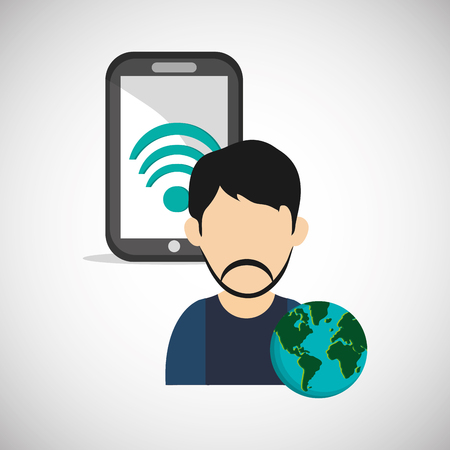 Communication concept with icon design, vector illustration 10 eps graphic.のイラスト素材