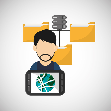 Communication concept with icon design, vector illustration 10 eps graphic.のイラスト素材