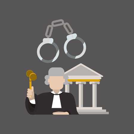 Law concept with icon design, vector illustration 10 eps graphic.のイラスト素材