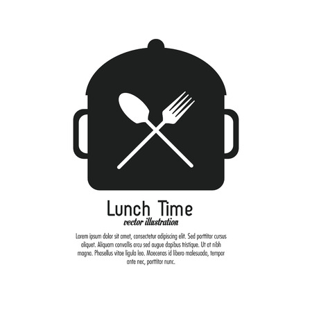Lunch time concept with icon design, vector illustration 10 eps graphic.のイラスト素材