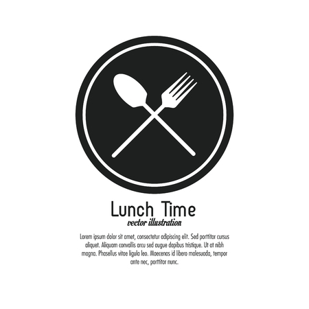 Lunch time concept with icon design, vector illustration 10 eps graphic.のイラスト素材