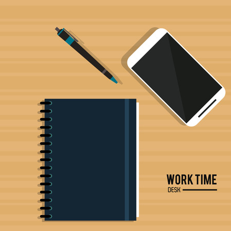 Work time concept with icon design, vector illustration 10 eps graphic.のイラスト素材