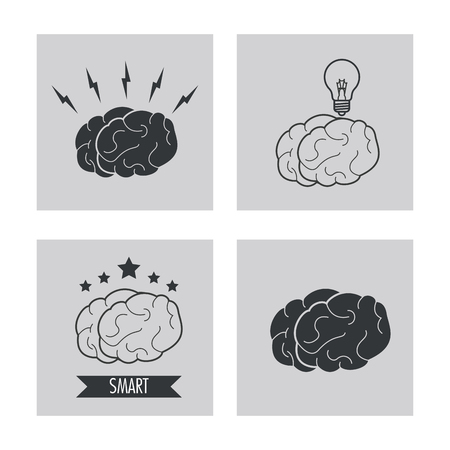 Brain concept with icon design, vector illustration 10 eps graphic.のイラスト素材