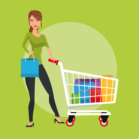 Shopping concept with icon design, vector illustration 10 eps graphic.のイラスト素材