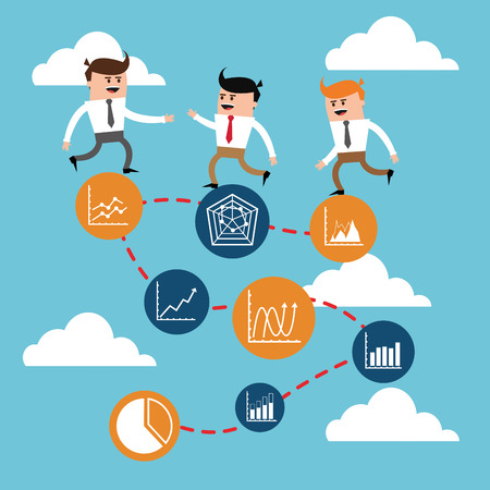 Business concept with icon set design, vector illustration 10 eps graphic.のイラスト素材