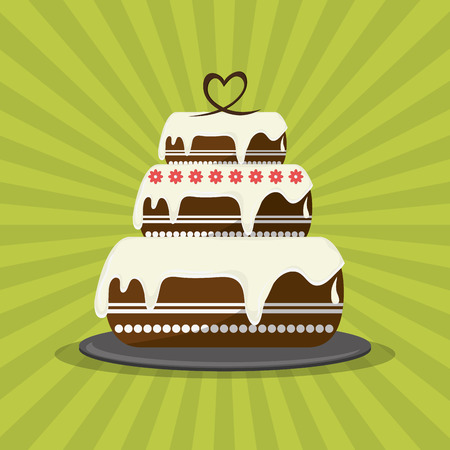 Cake concept with icon design, vector illustration 10 eps graphicのイラスト素材