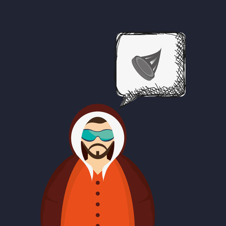 Winter concept with icon designのイラスト素材