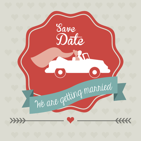 Married concept with icon designのイラスト素材