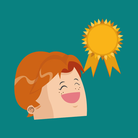 Winner concept with icon designのイラスト素材