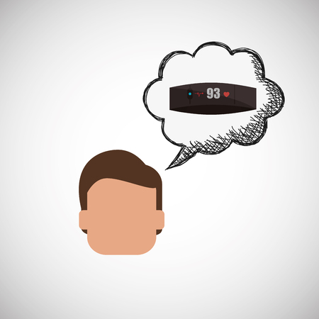 Wearable technology concept with icon design, vector illustration 10 eps graphic.のイラスト素材