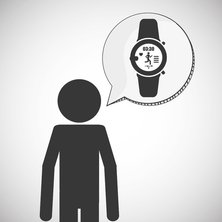Wearable technology concept with icon design, vector illustration 10 eps graphic.のイラスト素材