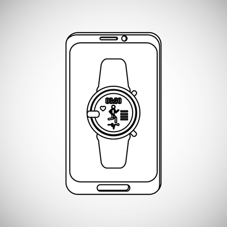 Wearable technology concept with icon design, vector illustration 10 eps graphic.のイラスト素材