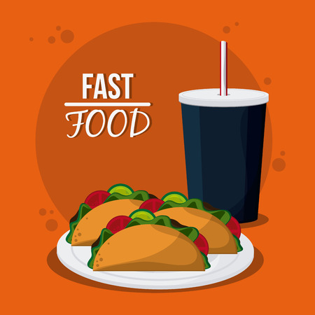 Fast Food concept with icon design, vector illustration 10 eps graphic.のイラスト素材