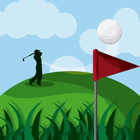Golf concept with icon design, vector illustration 10 eps graphic.のイラスト素材